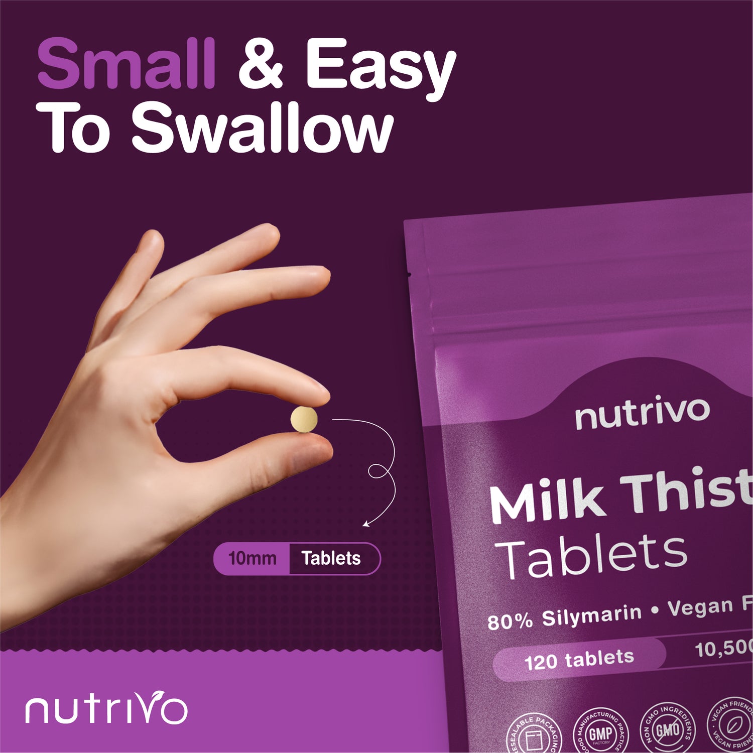 Milk Thistle High Strength | 10,500mg Per Two Tablet Serving | 120 Tablets Per Pouch