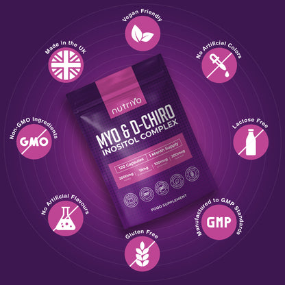 Myo Inositol &amp; D Chiro Inositol - 120 Capsules