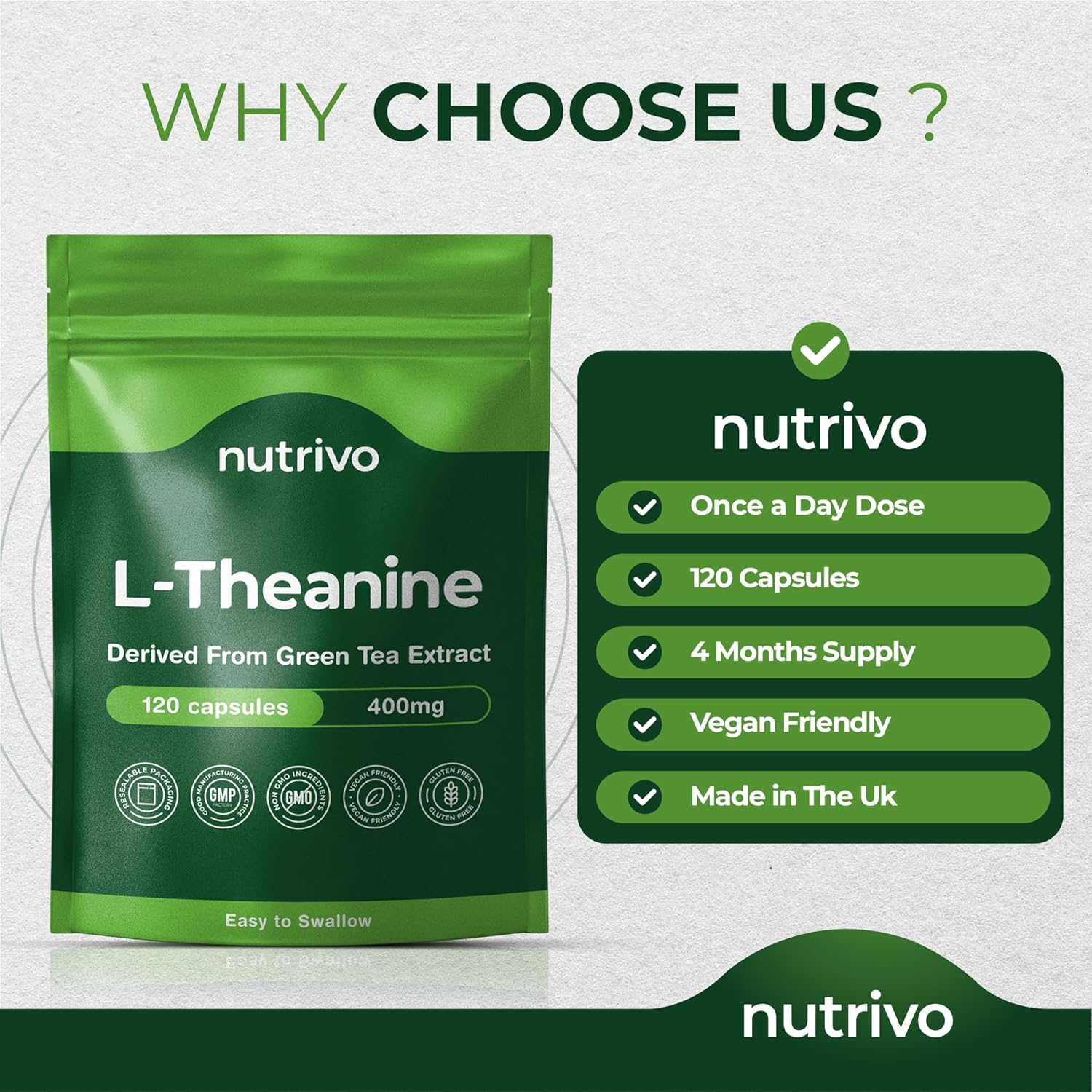 L Theanine | 120 Vegan Capsules