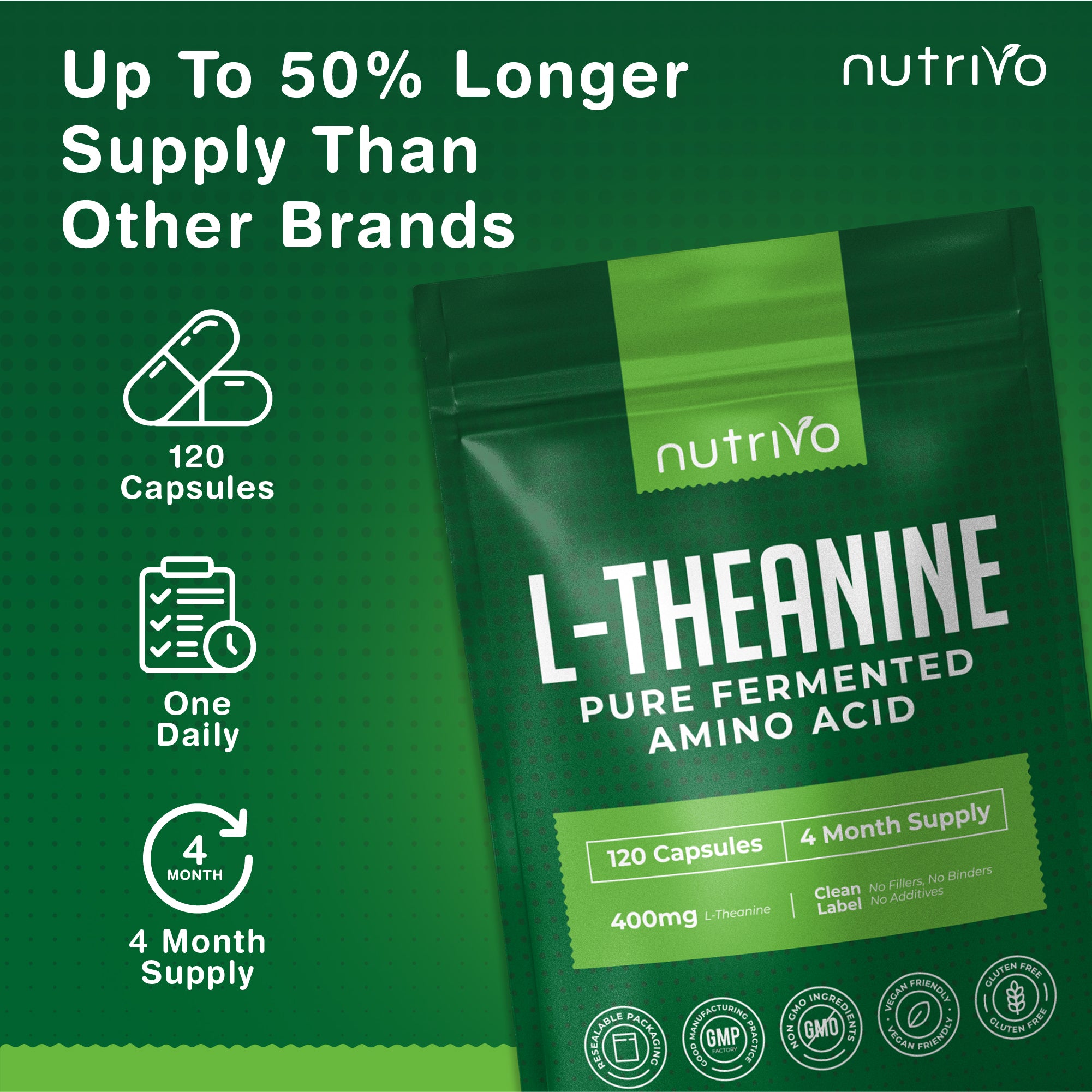 L Theanine | 120 Vegan Capsules