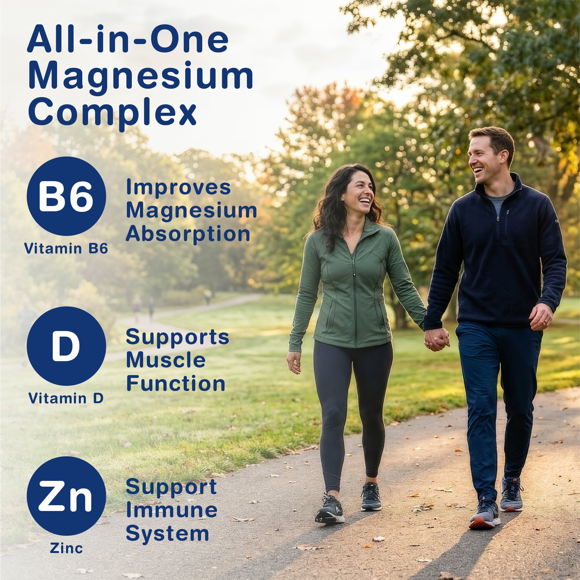 Nutrivo Magnesium Complex 7 in 1 with Vitamin B6, Vitamin D &amp; Zinc | High Strength Magnesium Supplements - 2450mg | 120 Magnesium Capsules - 40 Day Supply | Magnesium Supplement