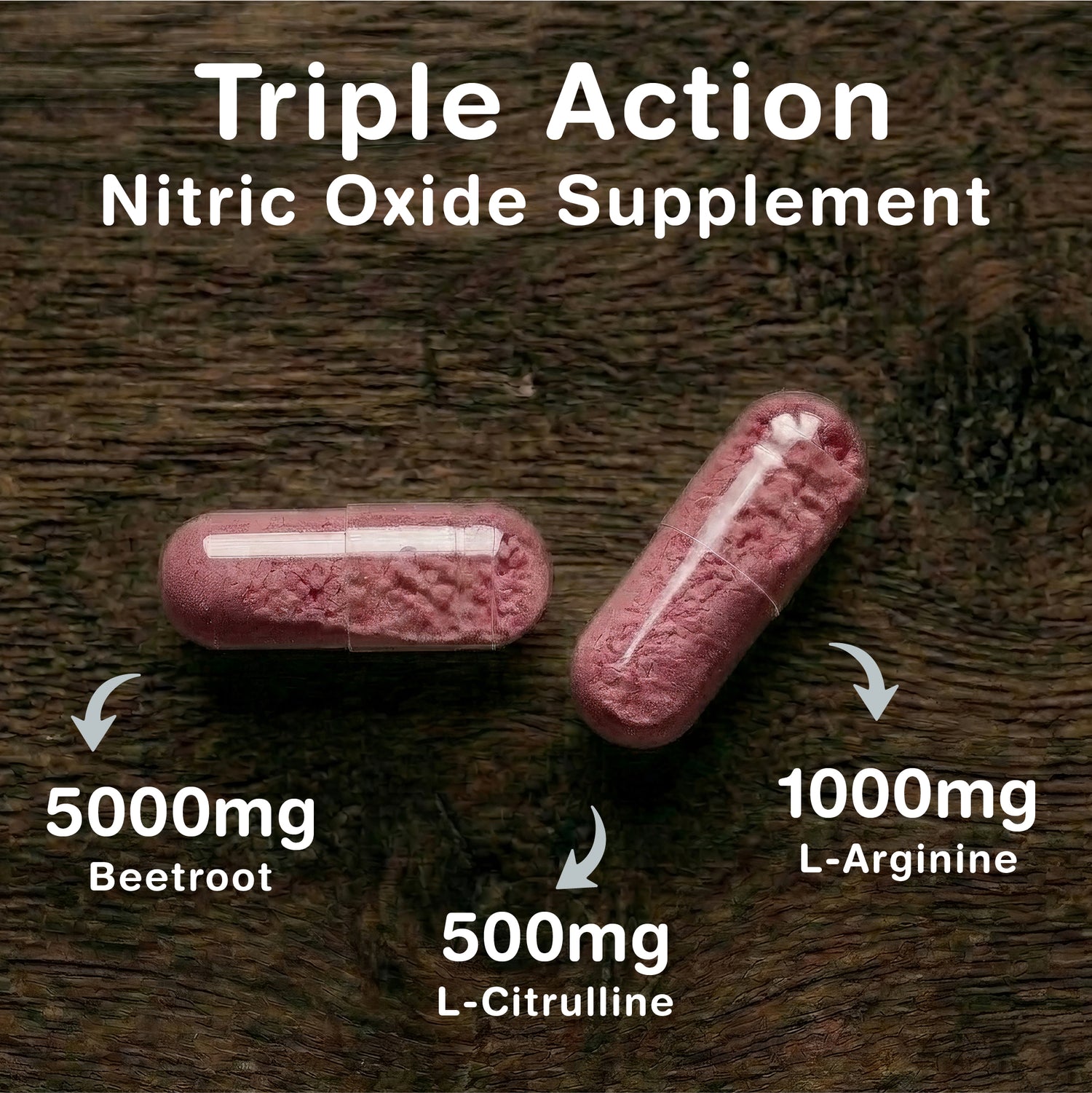 Nitric Oxide Supplements 6500mg | Nitric Oxide Supplements for Men | L Arginine and L Citrulline with Beetroot Nitric Oxide Booster | Supports Blood Flow &amp; Blood Pressure | 120 Capsules