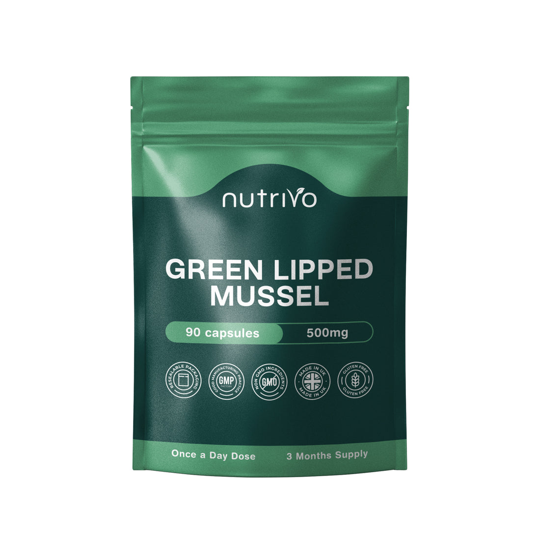 Green Lipped Mussel Capsules | 90 Capsules | Green Lipped Mussels for Humans | Sustainably Sourced from New Zealand | High Strength Joint Support Supplement | Rich in Omega-3 & Glycosaminoglycans