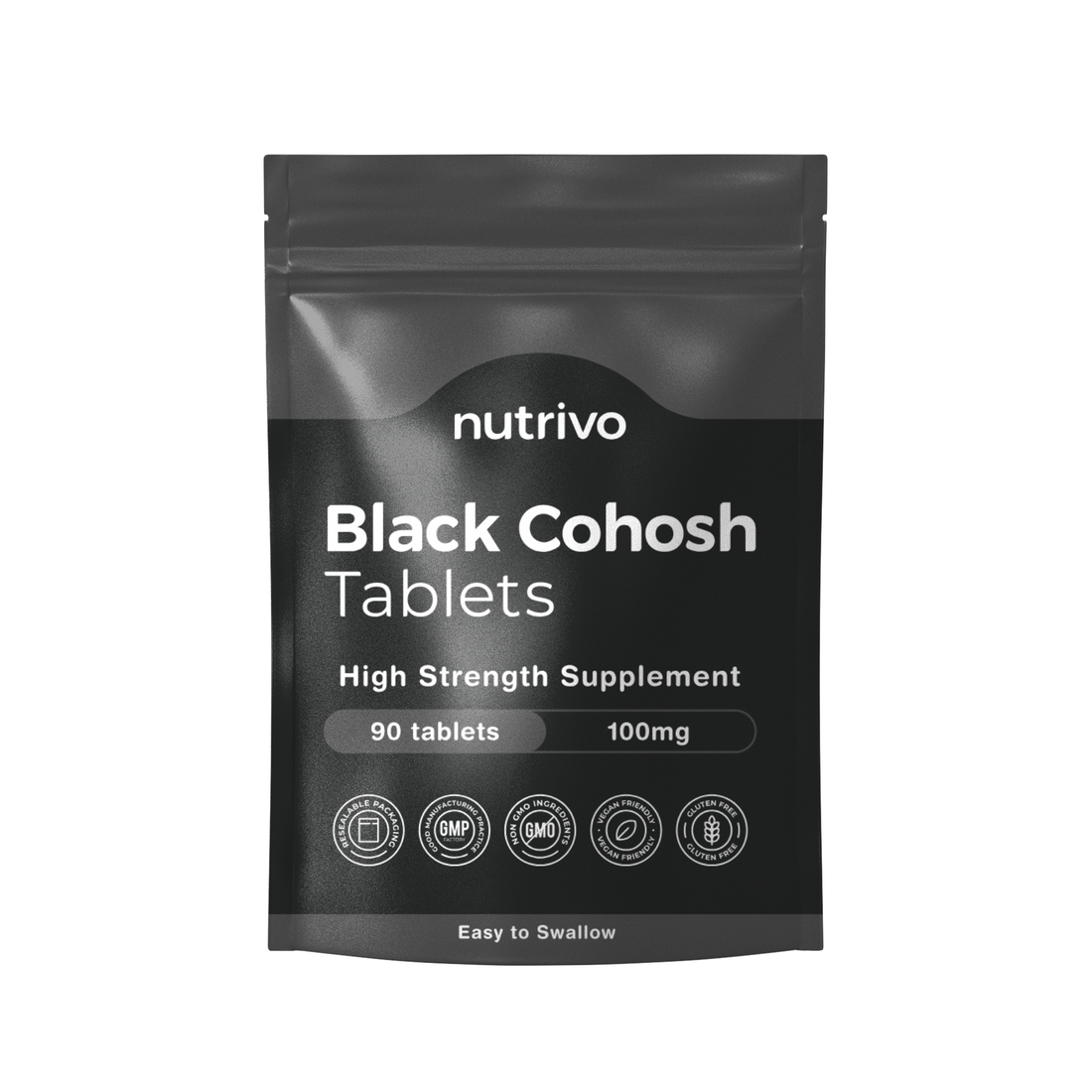 Black Cohosh 100mg (6.67mg Extract) tablets | 90 Tablets Per Pouch